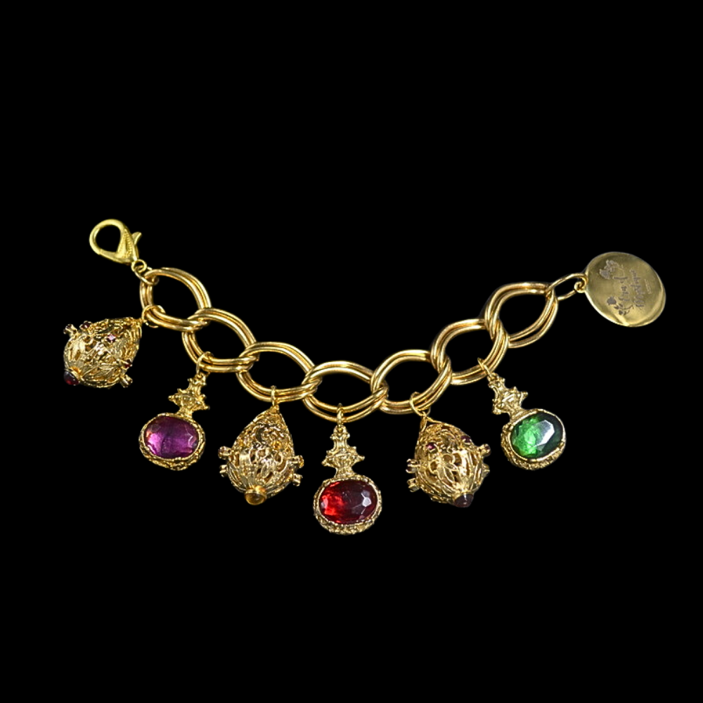 Gold charm bracelet