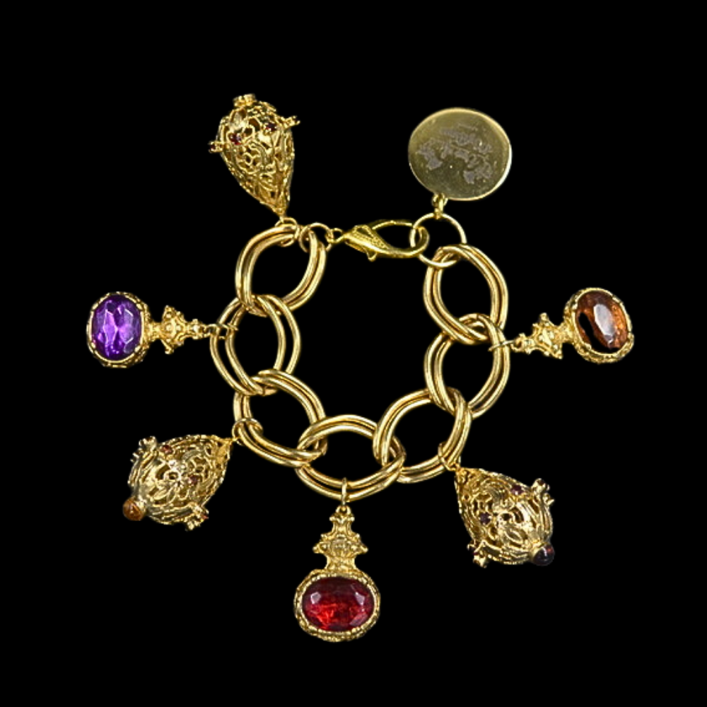 Gold charm bracelet