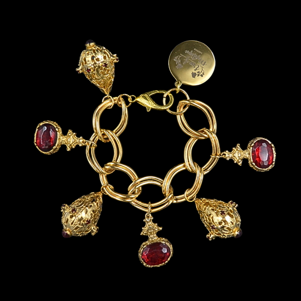 Ruby charm bracelet