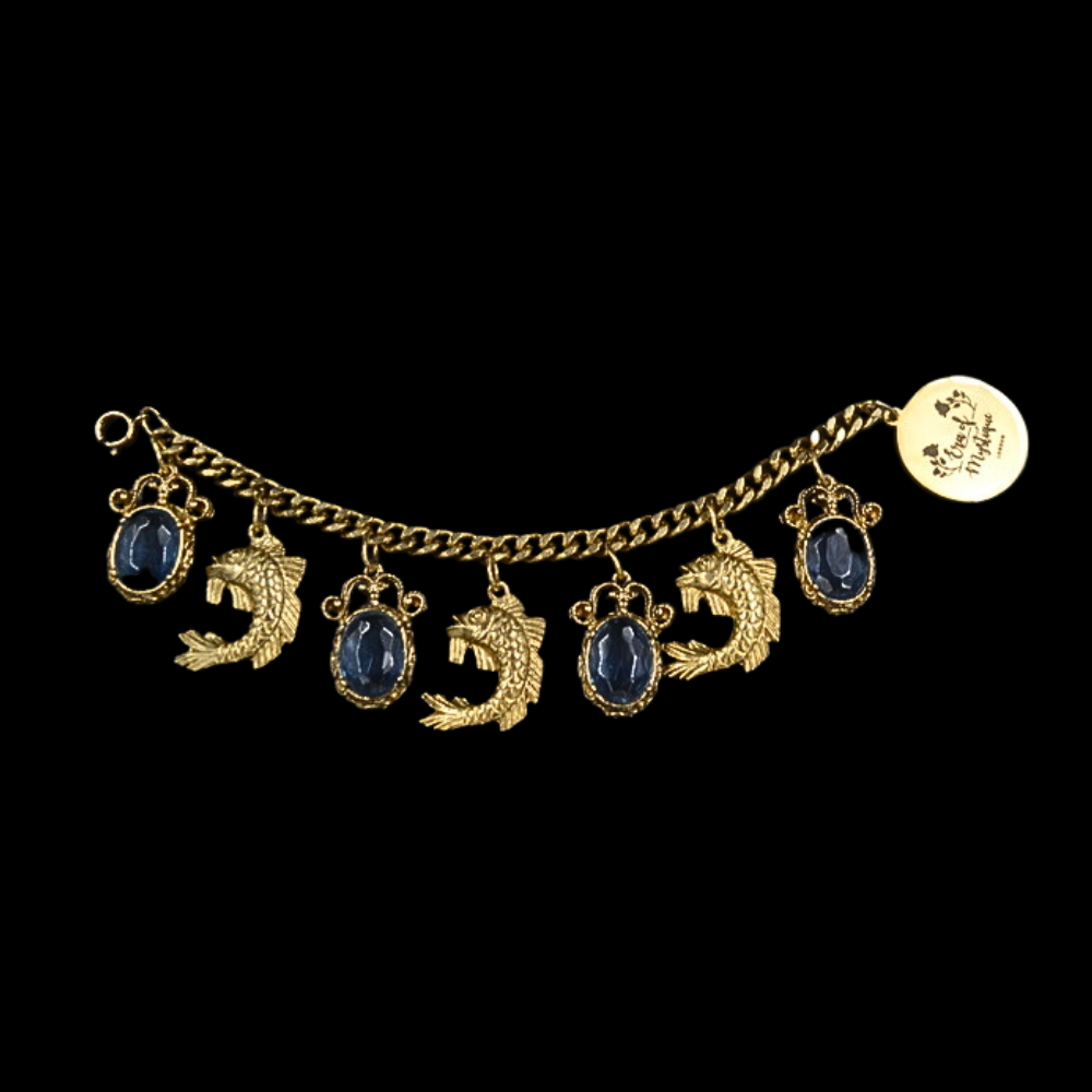 Blue charm bracelet