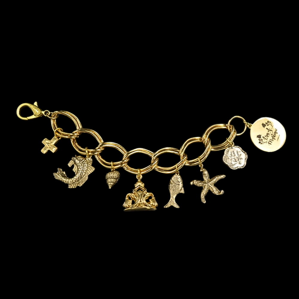 vintage charm bracelet gold