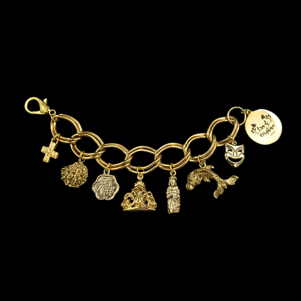 vintage gold charm bracelet