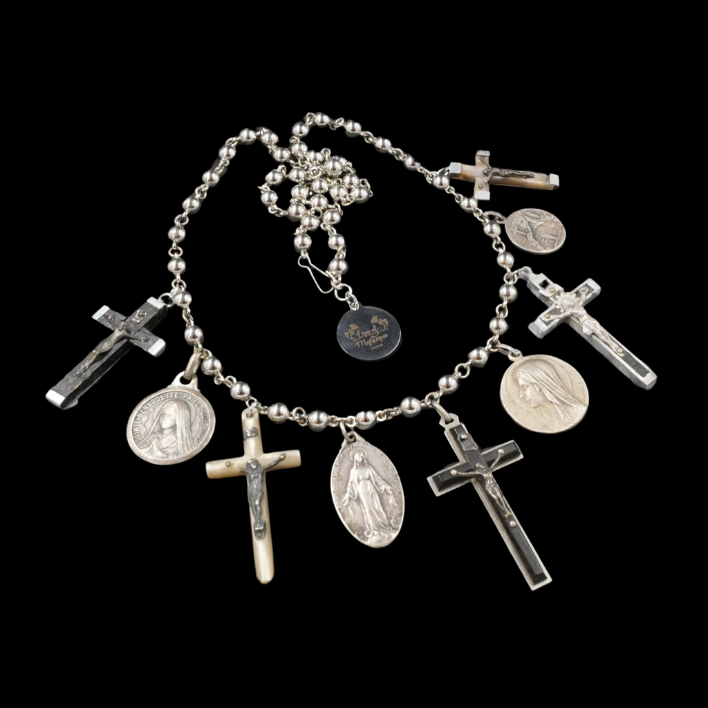 rosary charm necklace