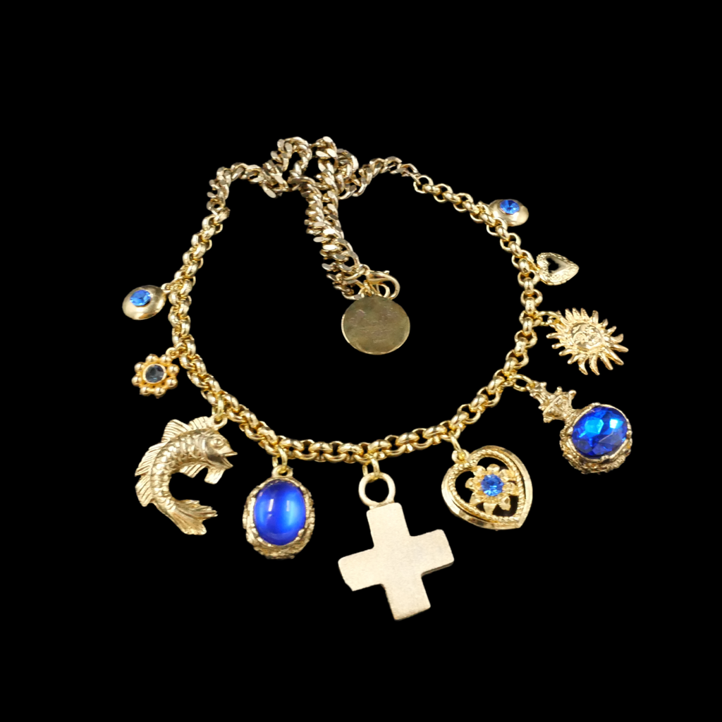 gold charm necklace