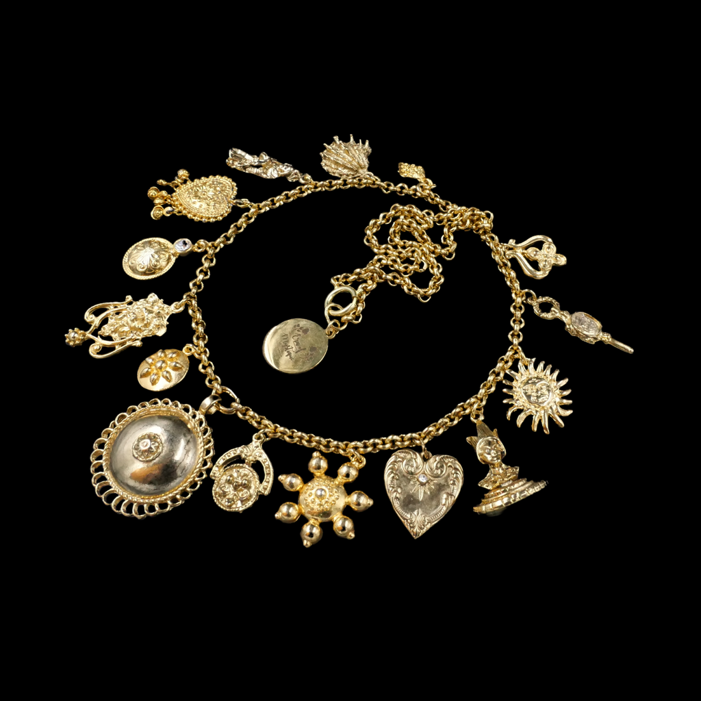 charm necklace gold 