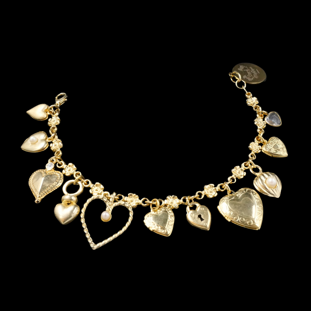 Gold charm bracelet 