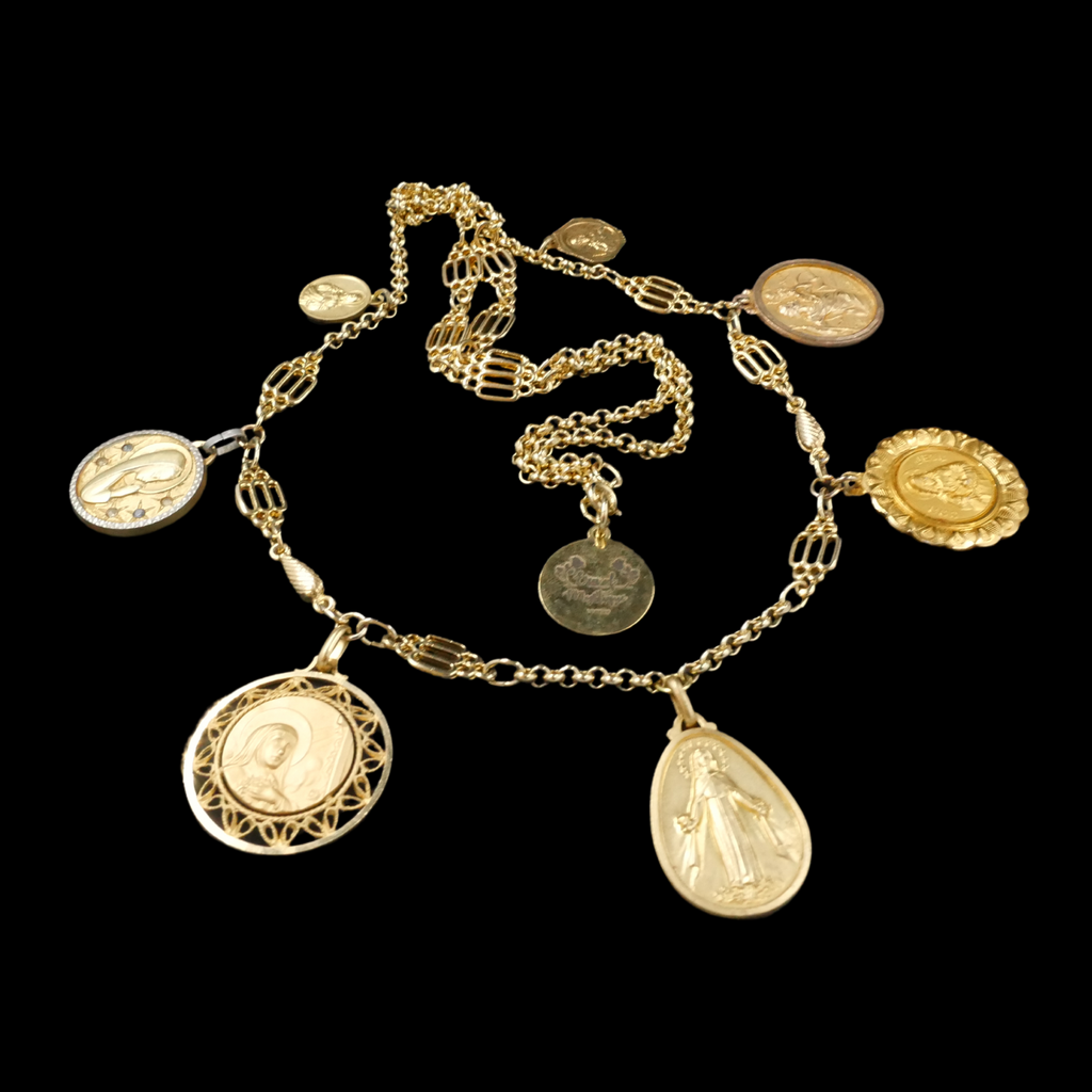 gold charm necklace