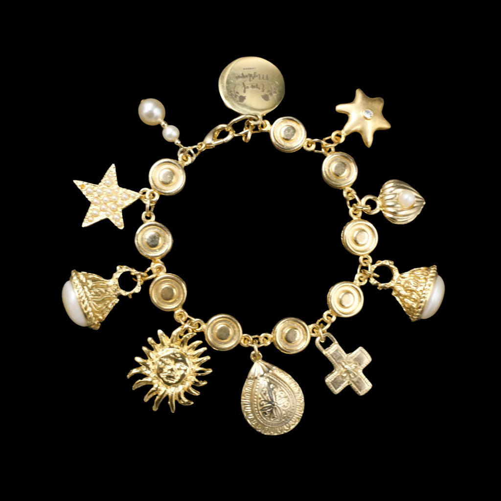 charm bracelet gold vintage