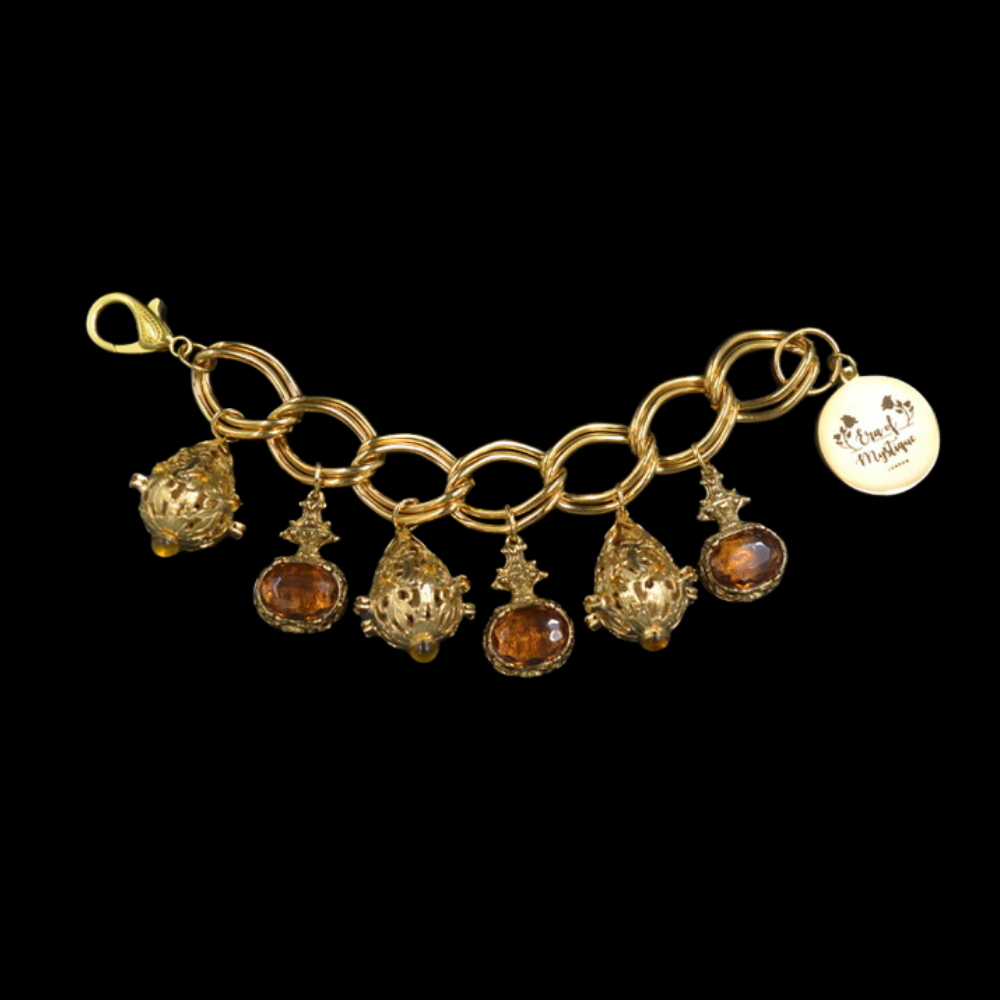 Topaz Charm Bracelet Gold