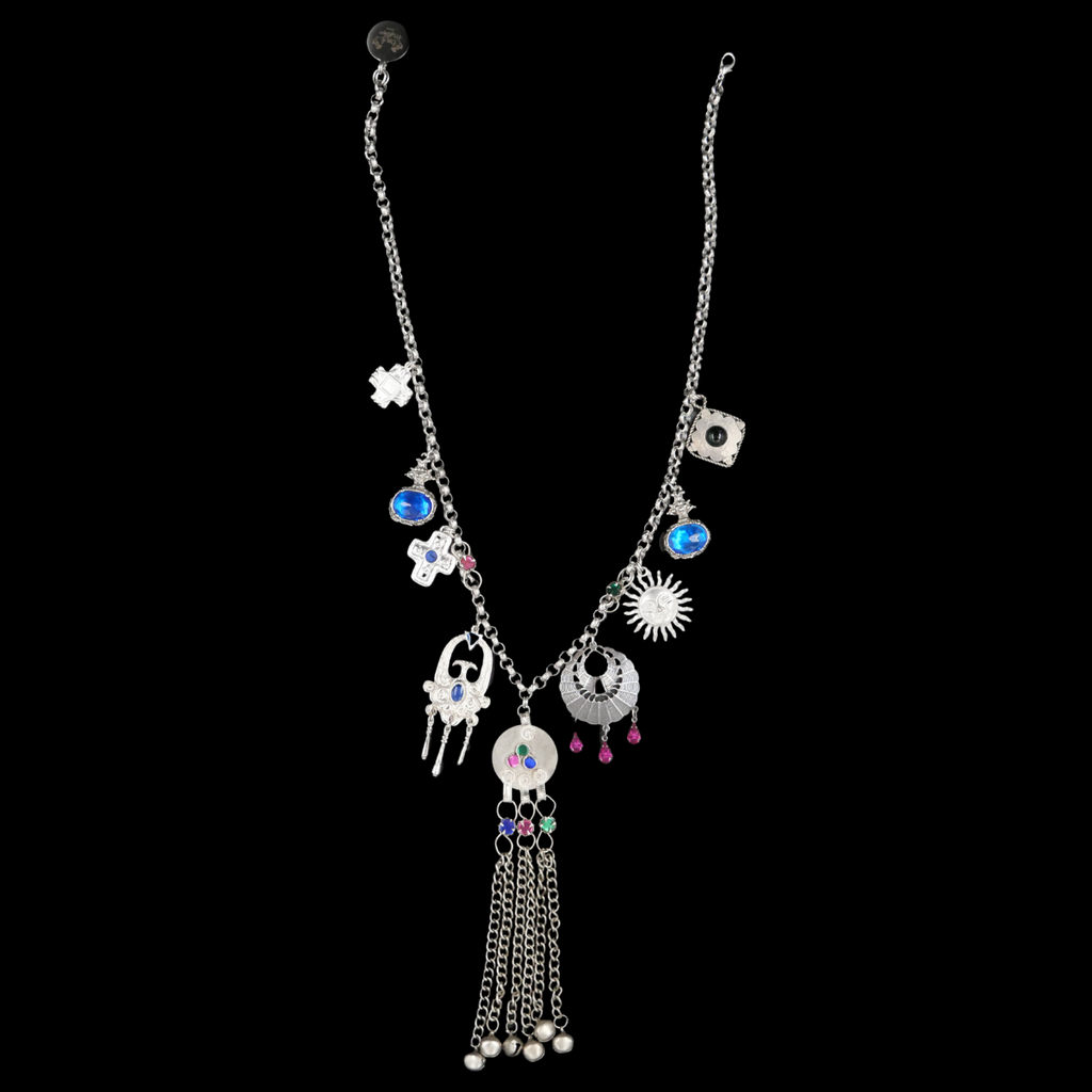 charm necklace silver