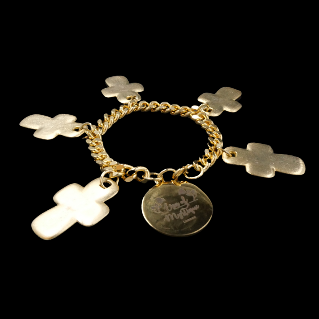Cross charm bracelet