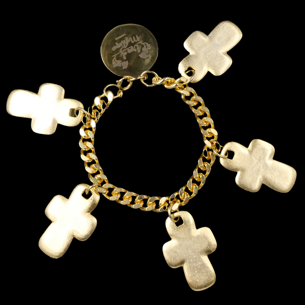 Gold charm bracelet