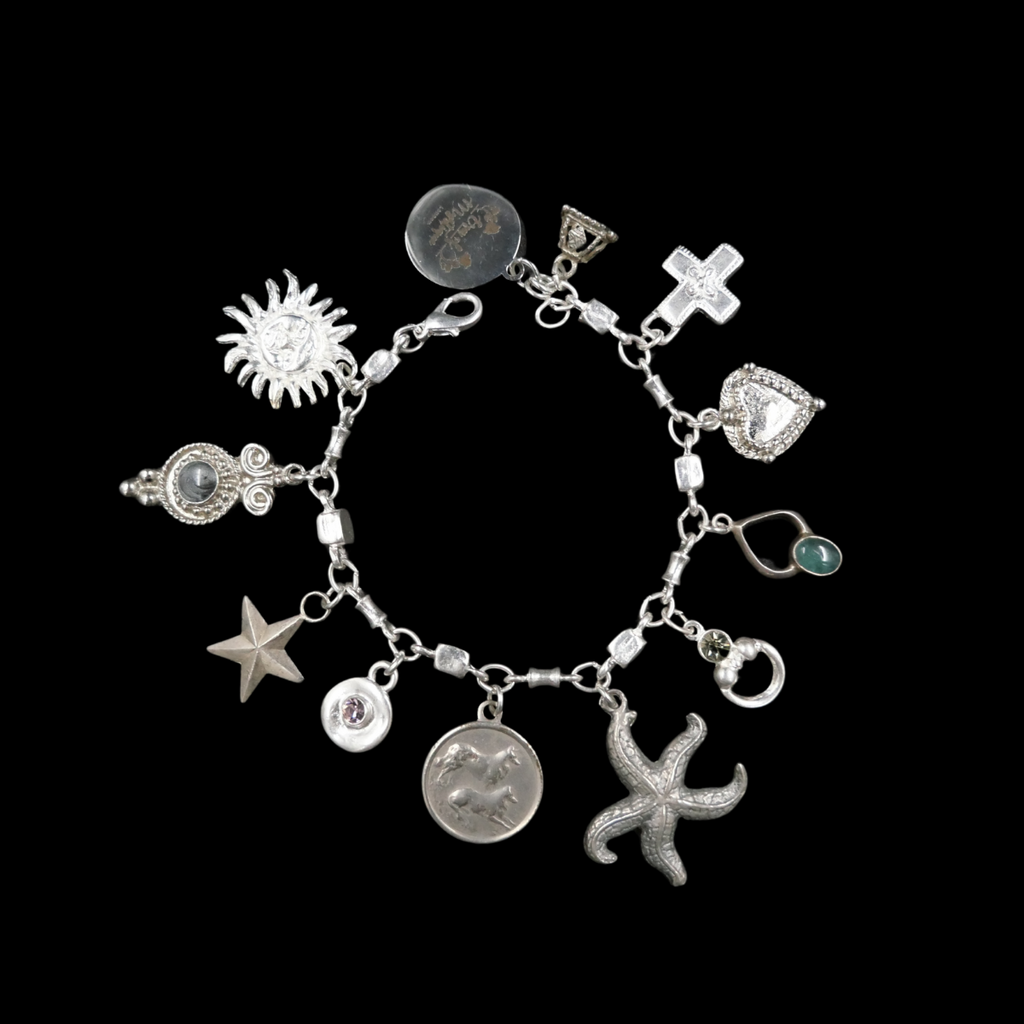 Silver charm bracelet 
