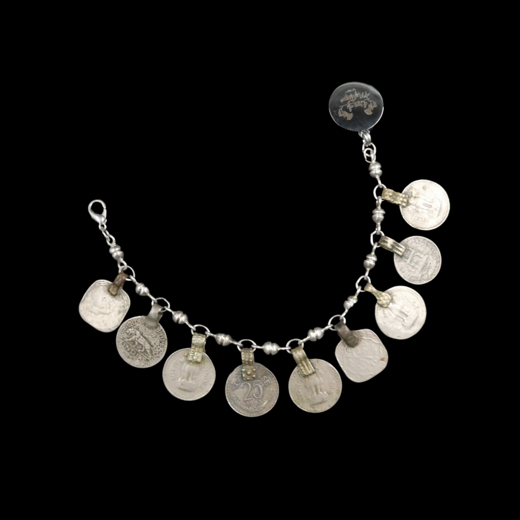 Silver charm bracelet