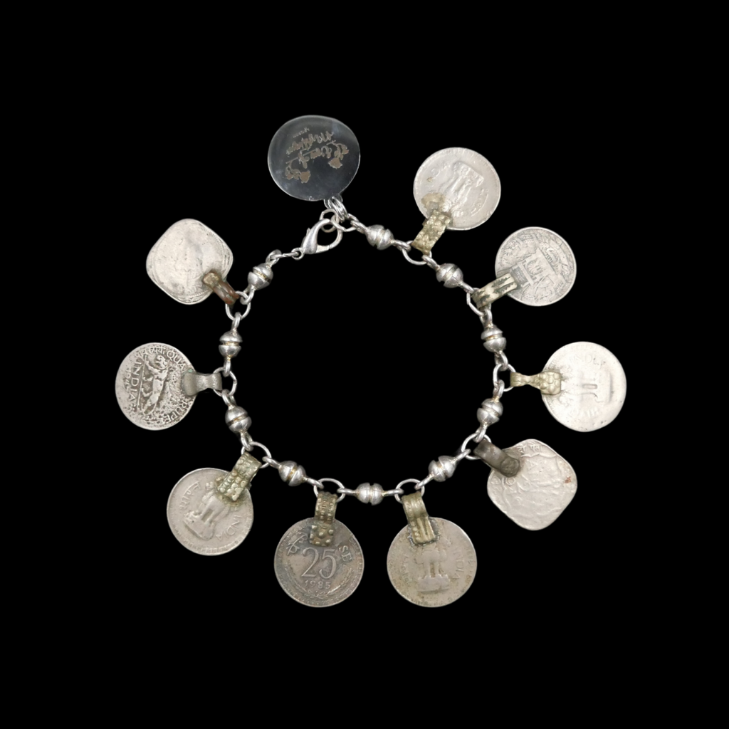 Coin charm bracelet 