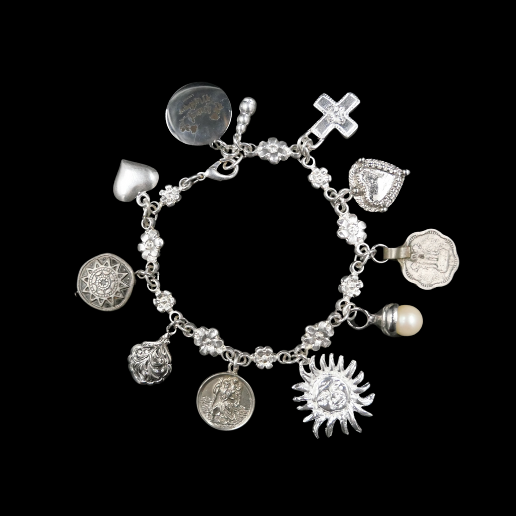 Silver charm bracelet